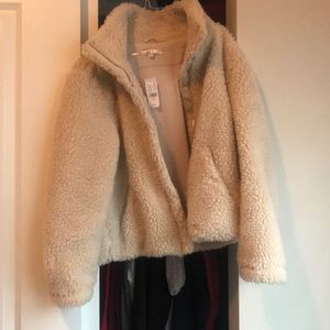 Pacsun Ivory Sherpa Coat